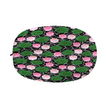 Lotus Flower And Leaf Pattern Print Car Side Mirror Covers