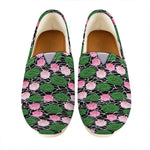 Lotus Flower And Leaf Pattern Print Casual Shoes