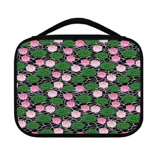 Lotus Flower And Leaf Pattern Print Classic Bible Case