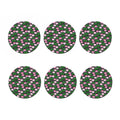 Lotus Flower And Leaf Pattern Print Coaster Set