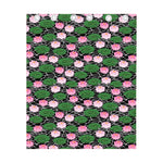 Lotus Flower And Leaf Pattern Print Curtain