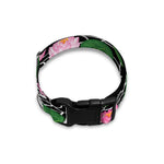 Lotus Flower And Leaf Pattern Print Dog Collar