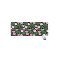 Lotus Flower And Leaf Pattern Print Extended Mouse Pad
