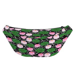 Lotus Flower And Leaf Pattern Print Fanny Pack
