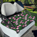 Lotus Flower And Leaf Pattern Print Golf Cart Seat Cover