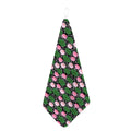 Lotus Flower And Leaf Pattern Print Hand Towel