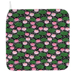 Lotus Flower And Leaf Pattern Print Hand Towel