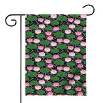Lotus Flower And Leaf Pattern Print House Flag