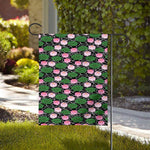 Lotus Flower And Leaf Pattern Print House Flag