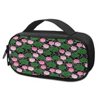 Lotus Flower And Leaf Pattern Print Insulin Cooler Travel Case
