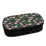 Lotus Flower And Leaf Pattern Print Insulin Cooler Travel Case