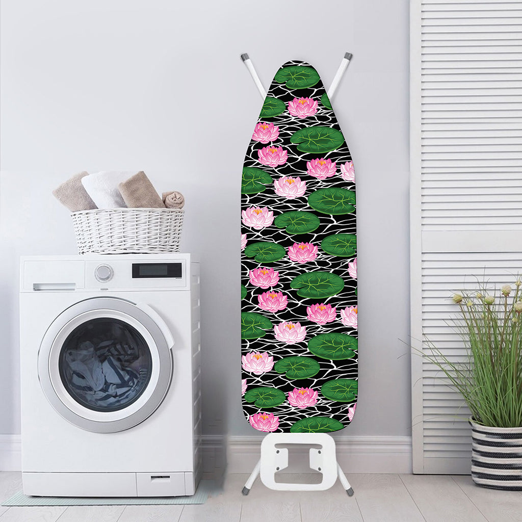 Lotus Flower And Leaf Pattern Print Ironing Board Cover