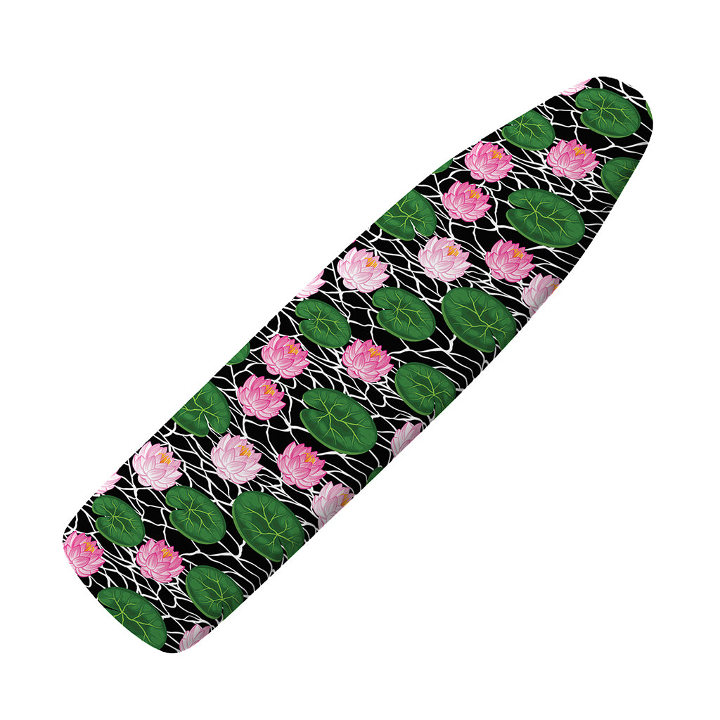 Lotus Flower And Leaf Pattern Print Ironing Board Cover
