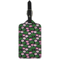Lotus Flower And Leaf Pattern Print Luggage Tag