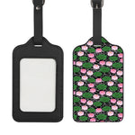Lotus Flower And Leaf Pattern Print Luggage Tag