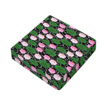 Lotus Flower And Leaf Pattern Print Outdoor Seat Cushion Cover