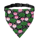 Lotus Flower And Leaf Pattern Print Over The Collar Dog Bandana