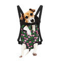 Lotus Flower And Leaf Pattern Print Pet Carrier Backpack