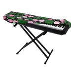 Lotus Flower And Leaf Pattern Print Piano Keyboard Cover