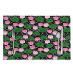 Lotus Flower And Leaf Pattern Print Placemat