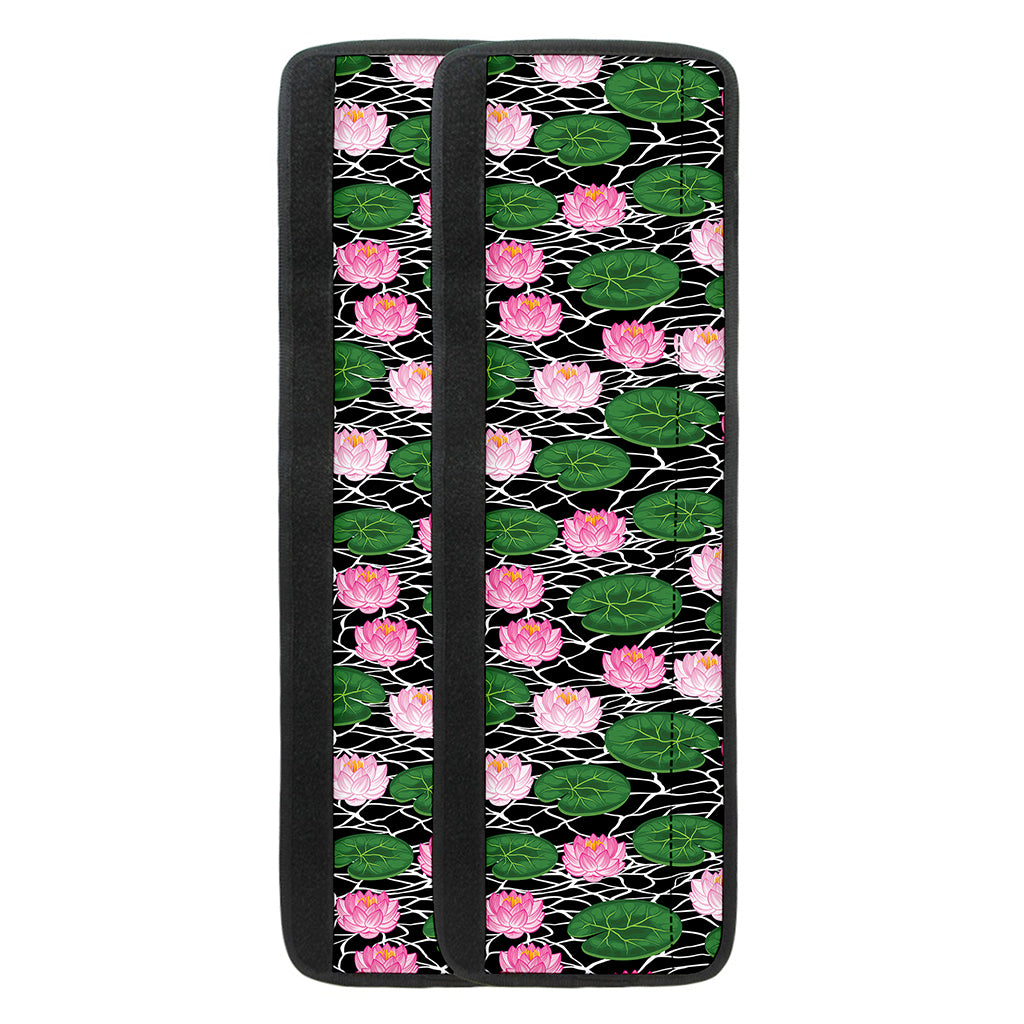 Lotus Flower And Leaf Pattern Print Refrigerator Handle Covers