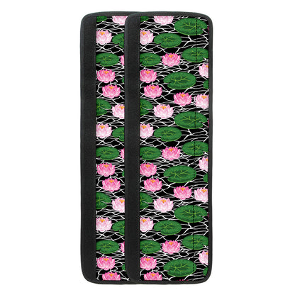 Lotus Flower And Leaf Pattern Print Refrigerator Handle Covers