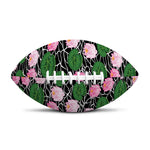 Lotus Flower And Leaf Pattern Print Rugby Ball
