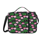 Lotus Flower And Leaf Pattern Print Shoulder Strap Bible Bag