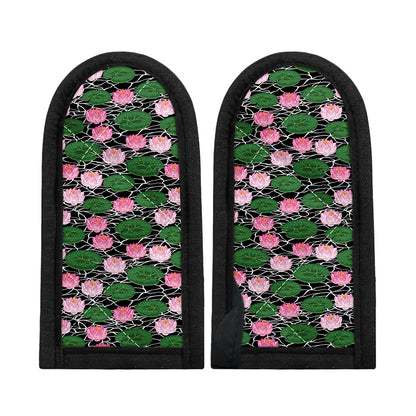 Lotus Flower And Leaf Pattern Print Skillet Handle Cover