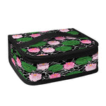 Lotus Flower And Leaf Pattern Print Small Lunch Bag