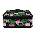 Lotus Flower And Leaf Pattern Print Small Lunch Bag