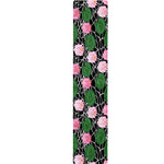 Lotus Flower And Leaf Pattern Print Table Runner