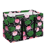 Lotus Flower And Leaf Pattern Print Utility Tote Bag