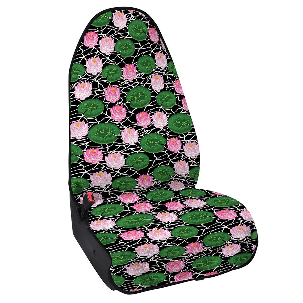 Lotus Flower And Leaf Pattern Print Waterproof Car Seat Cover