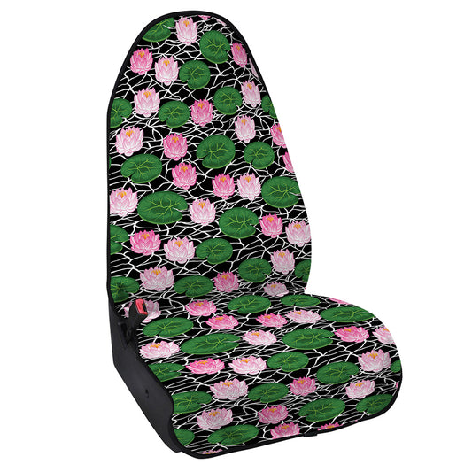 Lotus Flower And Leaf Pattern Print Waterproof Car Seat Cover