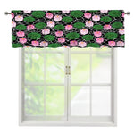 Lotus Flower And Leaf Pattern Print Window Valance