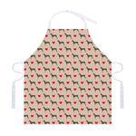 Love Dobermann Pattern Print Adjustable Apron