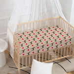 Love Dobermann Pattern Print Baby Crib Sheet