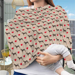 Love Dobermann Pattern Print Baby Seat Cover