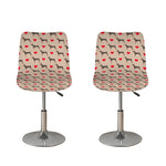 Love Dobermann Pattern Print Bar Stool Covers