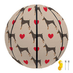 Love Dobermann Pattern Print Basketball