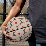 Love Dobermann Pattern Print Basketball
