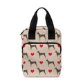 Love Dobermann Pattern Print Bible Tote Bag