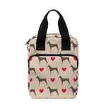 Love Dobermann Pattern Print Bible Tote Bag