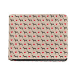 Love Dobermann Pattern Print Bifold Wallet