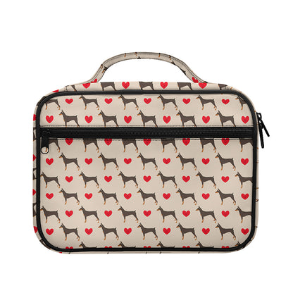 Love Dobermann Pattern Print Briefcase Bible Bag