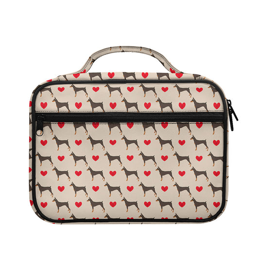 Love Dobermann Pattern Print Briefcase Bible Bag