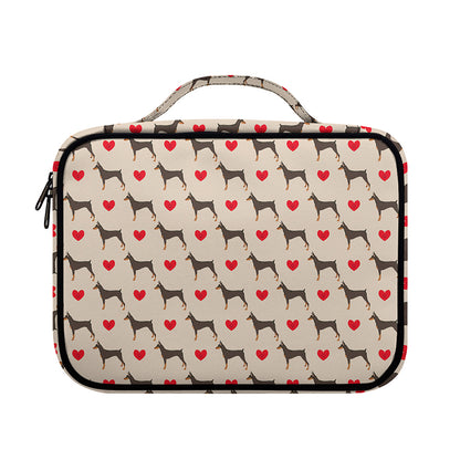 Love Dobermann Pattern Print Briefcase Bible Bag