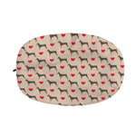 Love Dobermann Pattern Print Car Side Mirror Covers