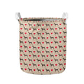 Love Dobermann Pattern Print Collapsible Laundry Basket